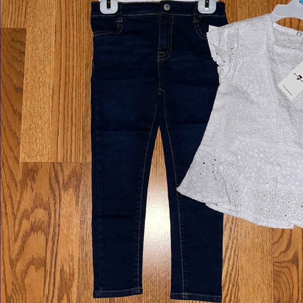 NWT 7 For All Mankind 5 Blue Jeans Shirt Blouse